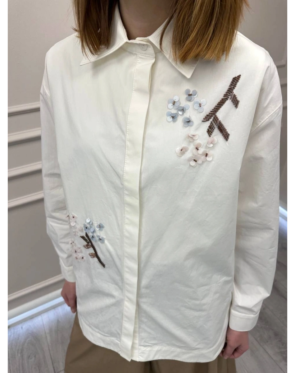 Venöve 26SSGOM0008 Beyaz Liv Gömlek