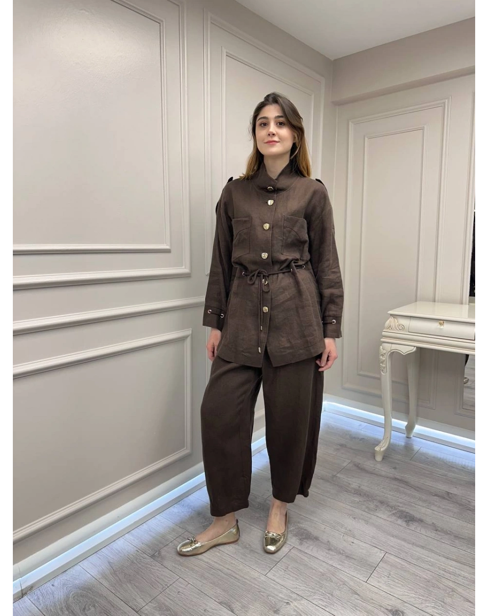 Venöve 26SSCEK0011 Kahverengi Elvi Takım