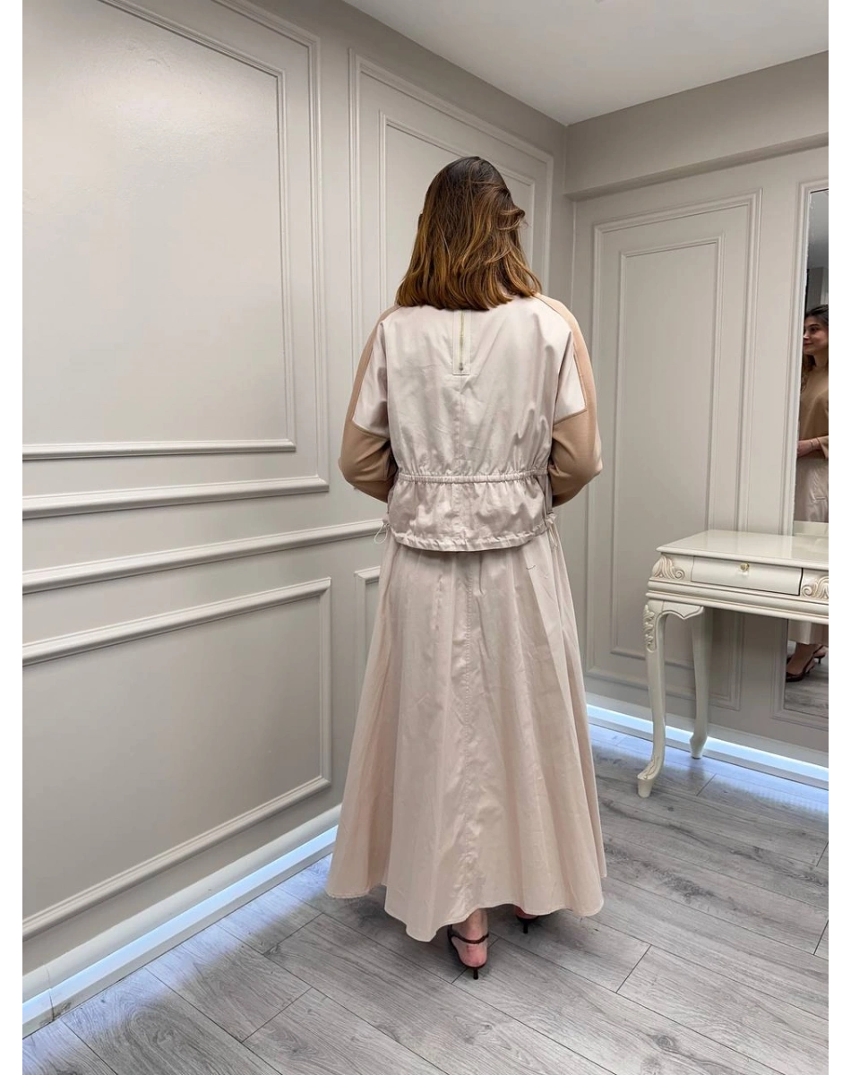 Venöve 26SSELB0003 Kahverengi Demi Elbise