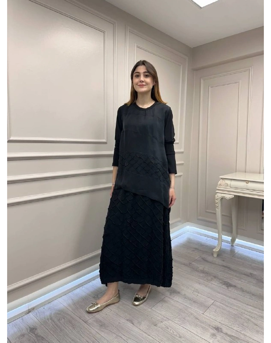 Misswhence 39002 Siyah Tunik Etek Takım