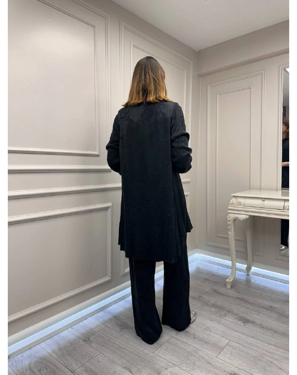 Misswhence 39019 Siyah Gömlek Pantolon Takım