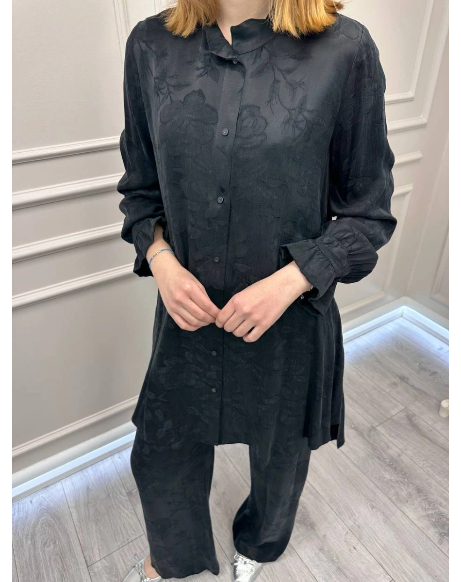 Misswhence 39019 Siyah Gömlek Pantolon Takım