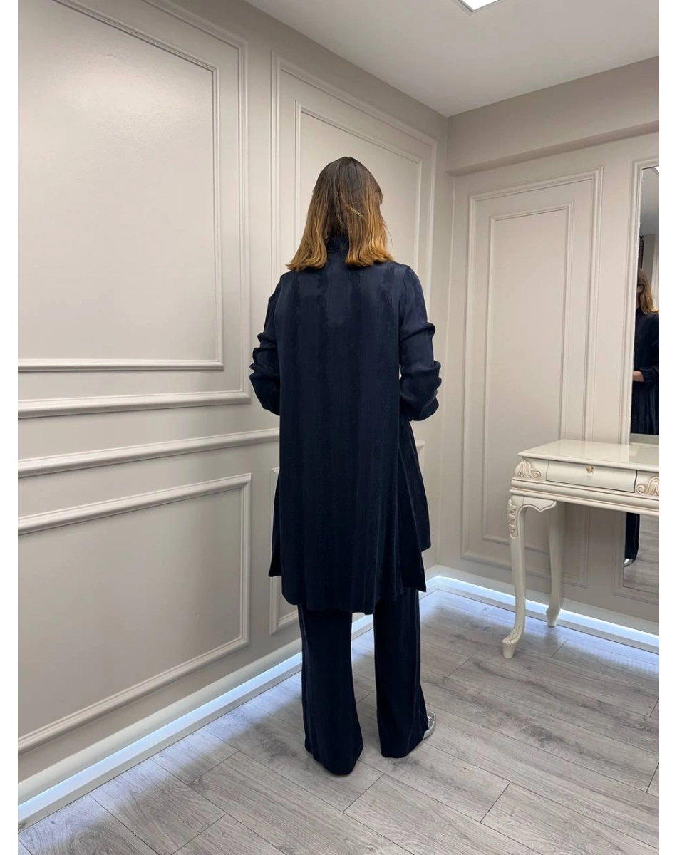 Misswhence 39019 Lacivert Gömlek Pantolon Takım