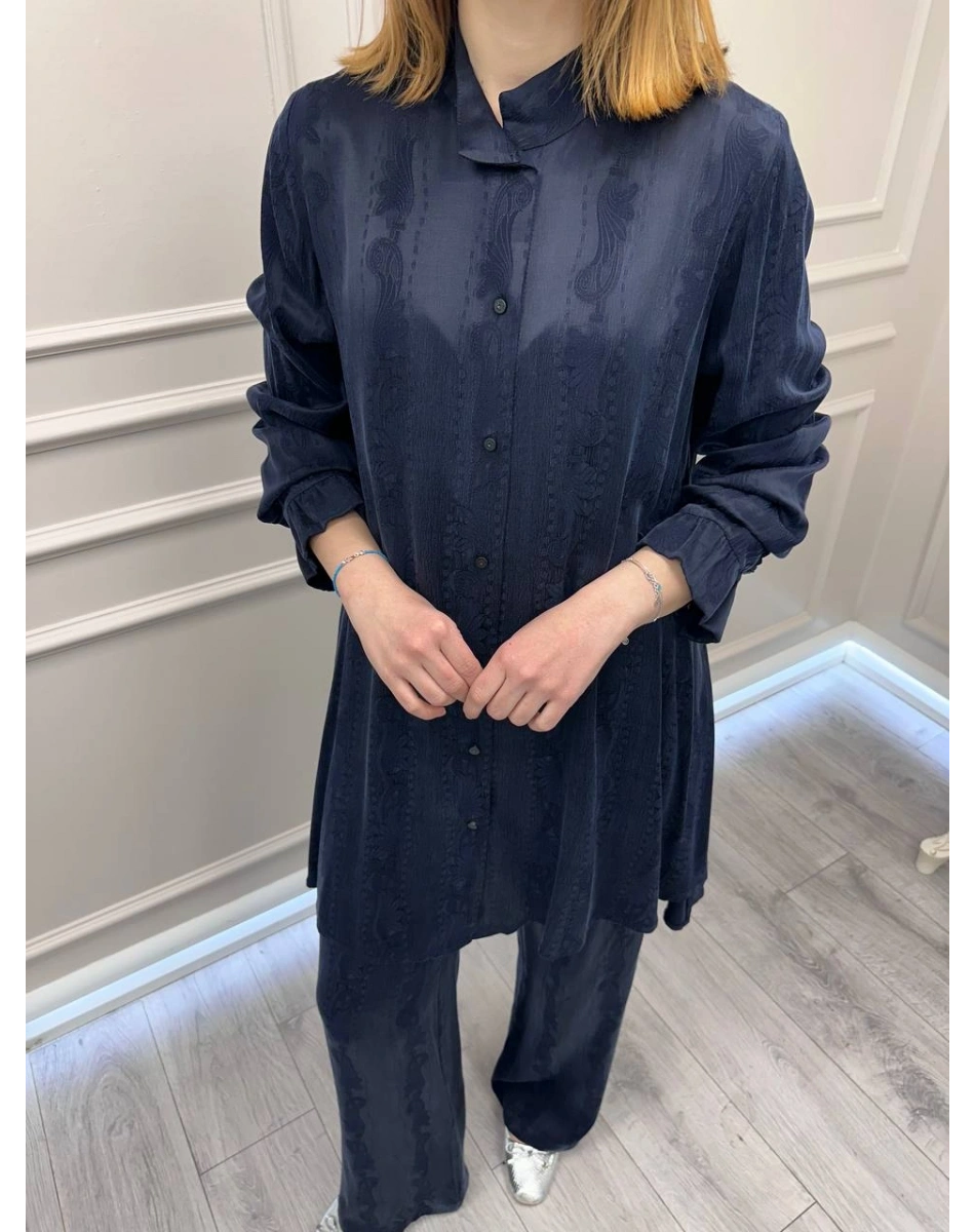 Misswhence 39019 Lacivert Gömlek Pantolon Takım