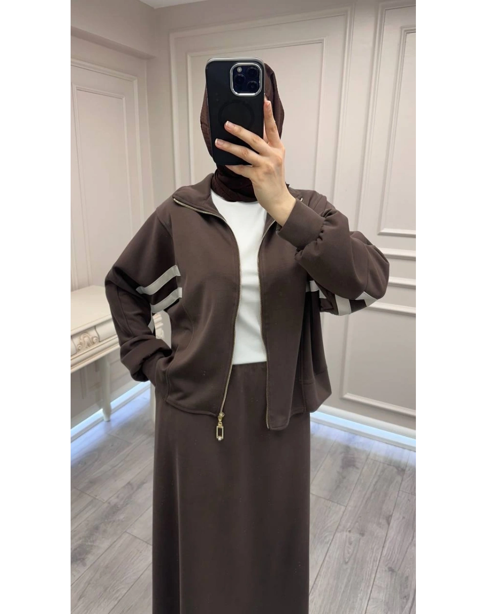 Nuss Triko 26Y1096 Kahve Etekli Takım