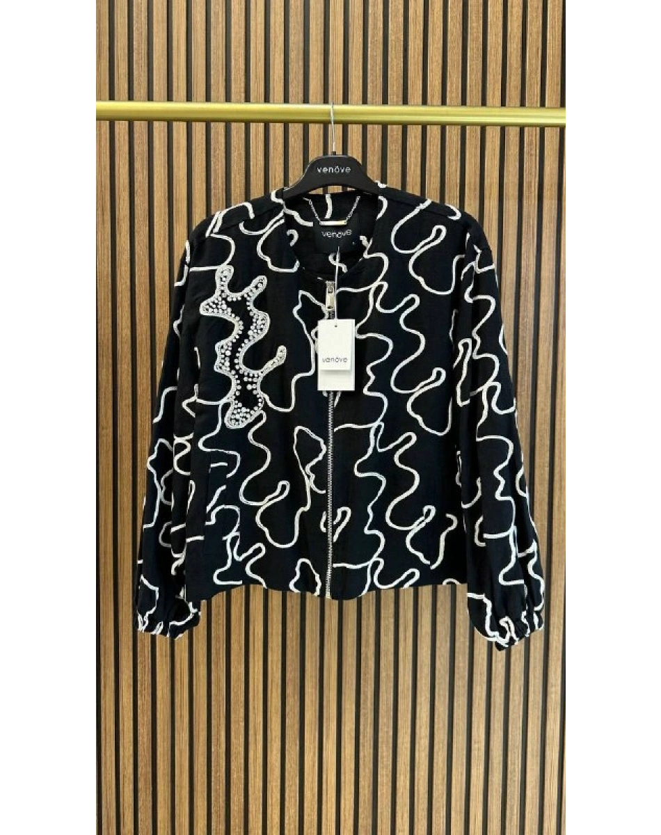 Venöve 26SSCEK0019 Siyah Mari Ceket