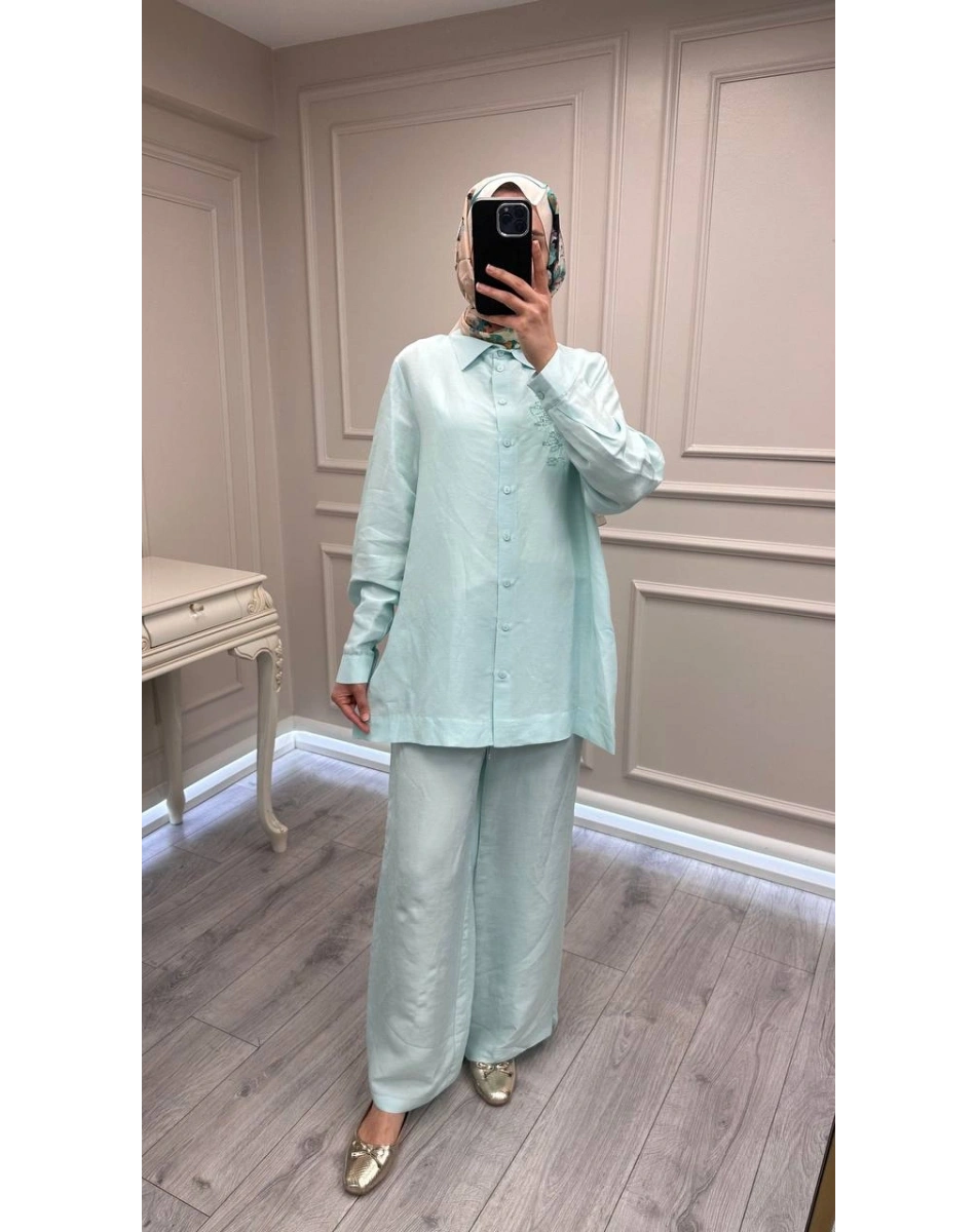 Exquise E26Y06208126 Turkuaz Lilyis-Chante Takım