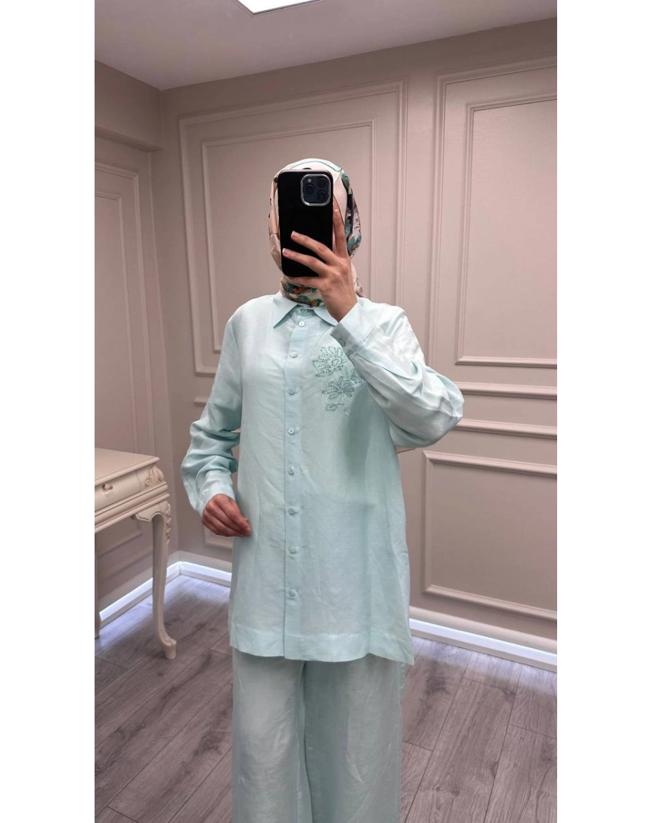 Exquise E26Y06208126 Turkuaz Lilyis-Chante Takım