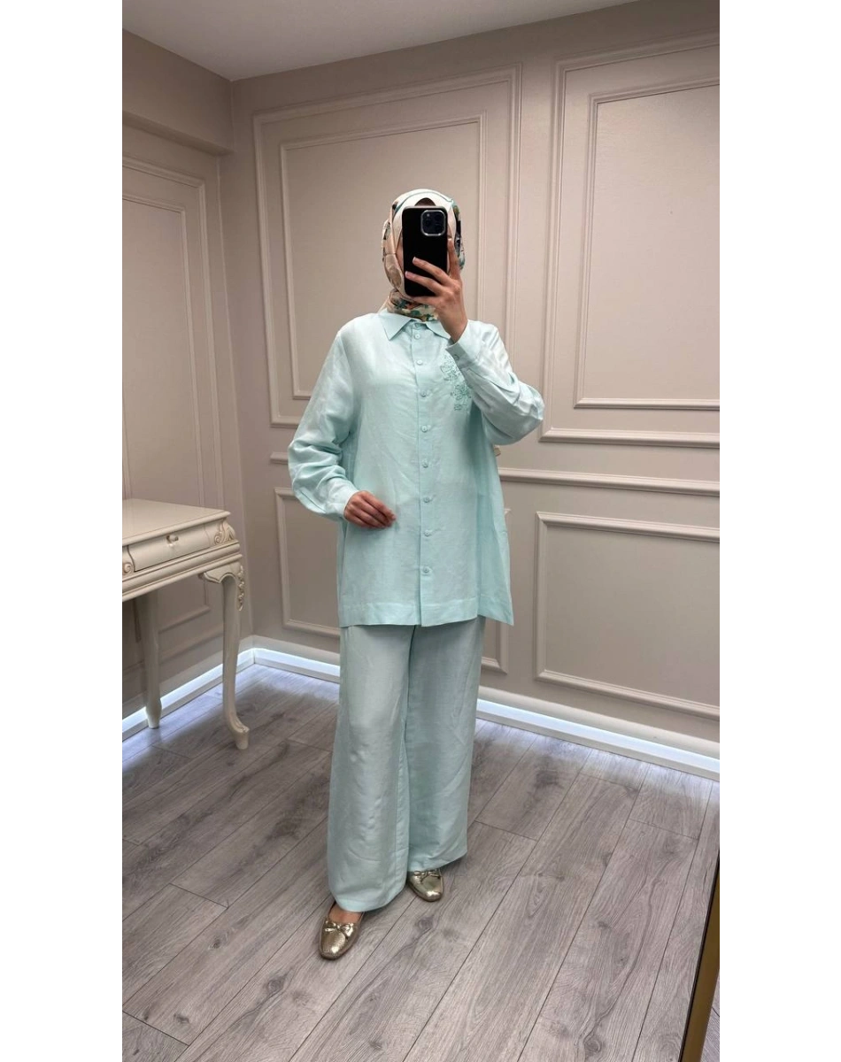 Exquise E26Y06208126 Turkuaz Lilyis-Chante Takım