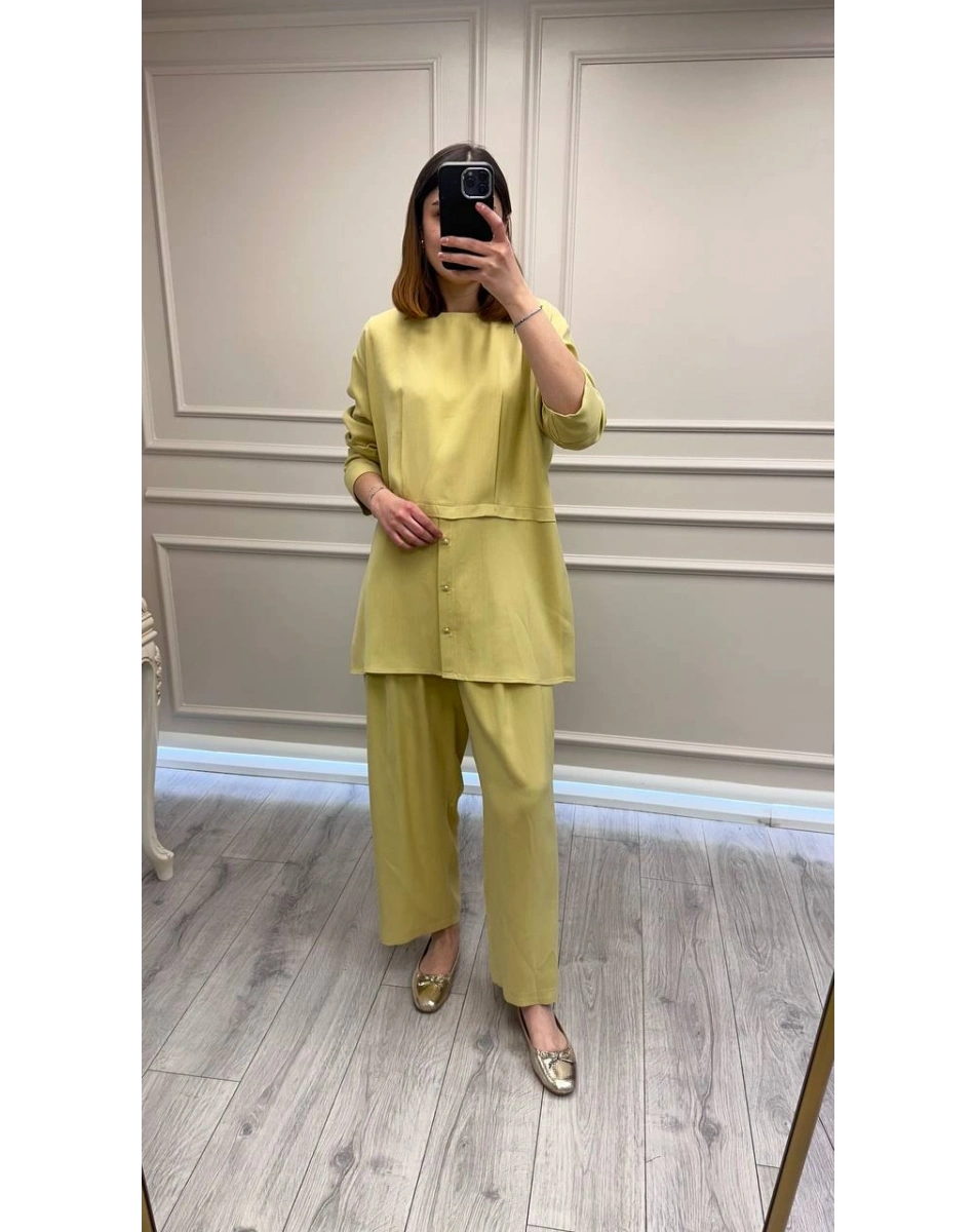 Ghisa 3610T9164 Sarı Önü Düğme Detaylı Takım