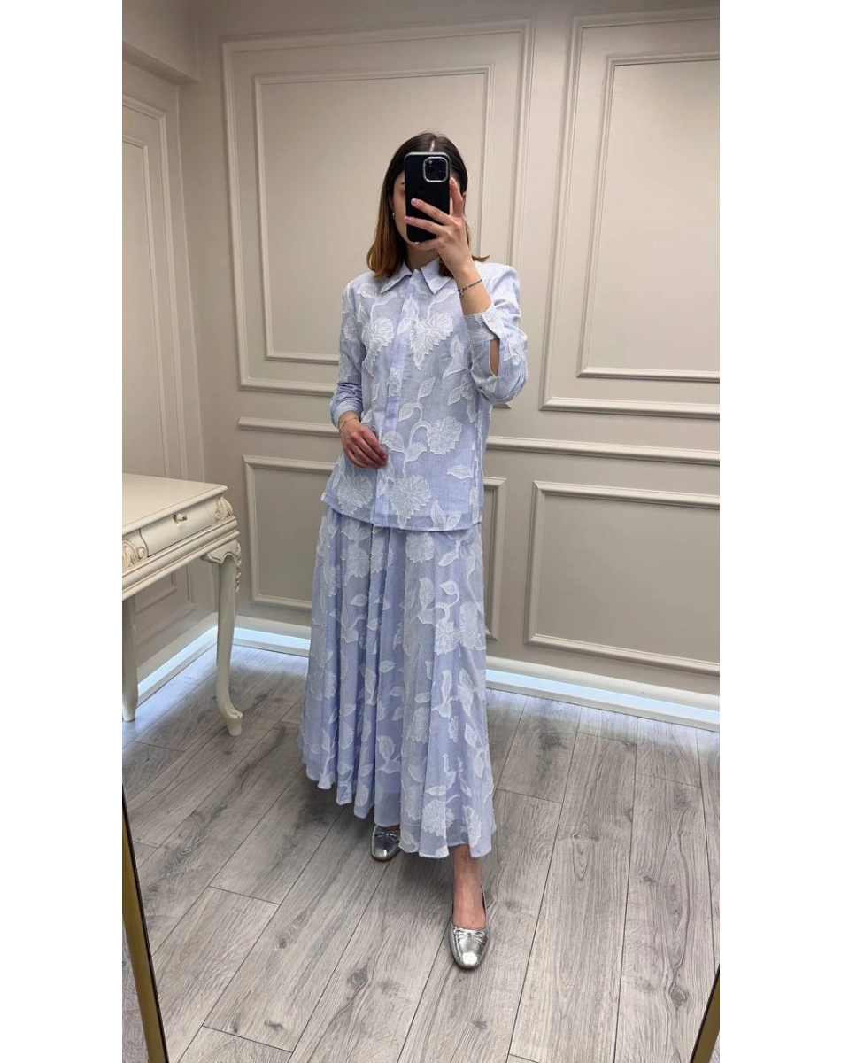 Exquise E26Y06208124 Mavi Leyaelle-Leyaina Takım