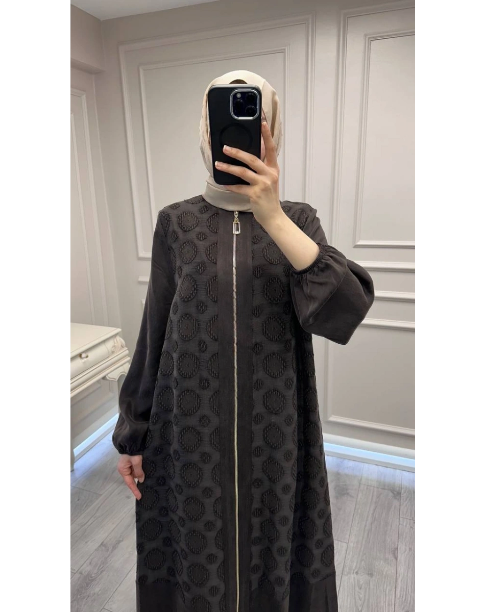 Nuss Triko 26Y6026 Kahve Fermuarlı Kap