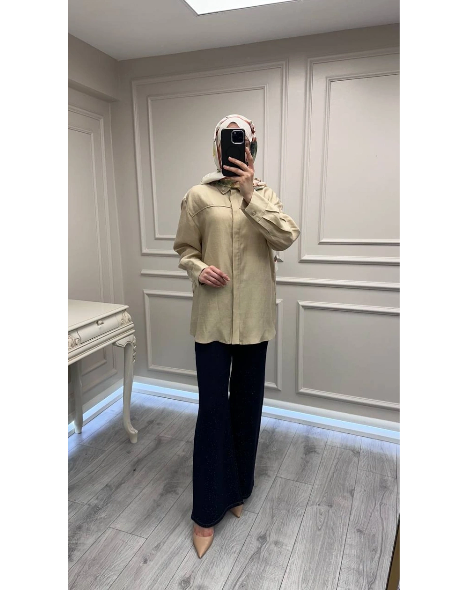 Venöve 26SSGOM0028 Bej Thomas Gömlek