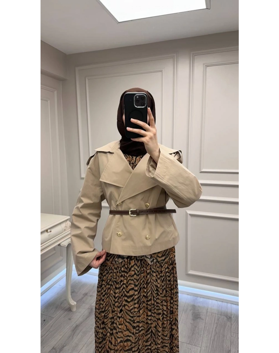 Venöve 26SSCEK0017 Bej Kiva Ceket