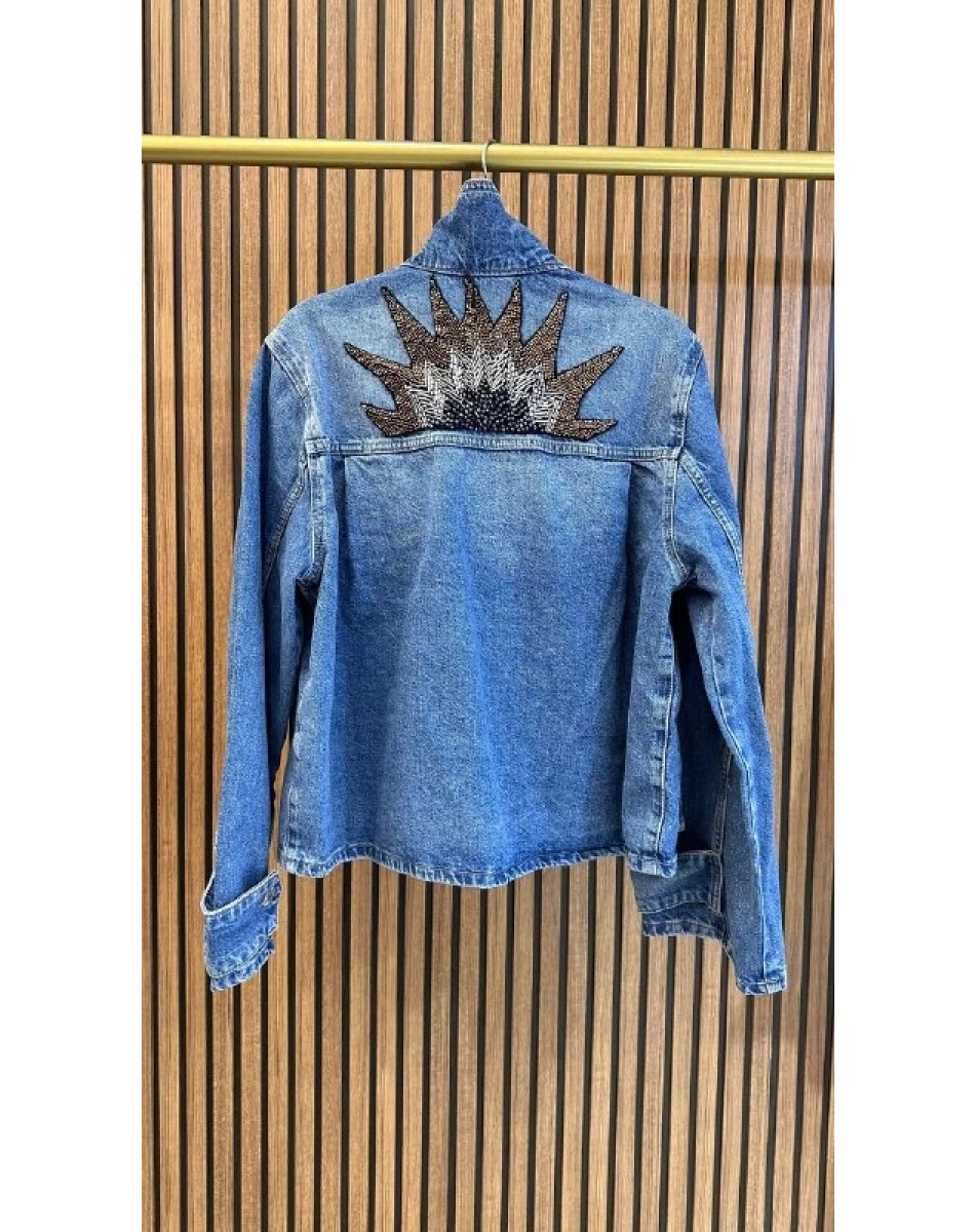 Venöve 26SSCEK0052 Mavi Chole Ceket