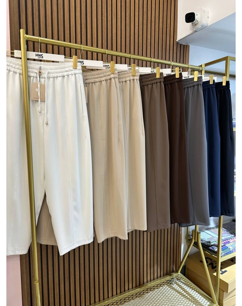 Yusuf Özdemir 26Y1558 Lacivert Akışkan Krep Kumaş Pantolon