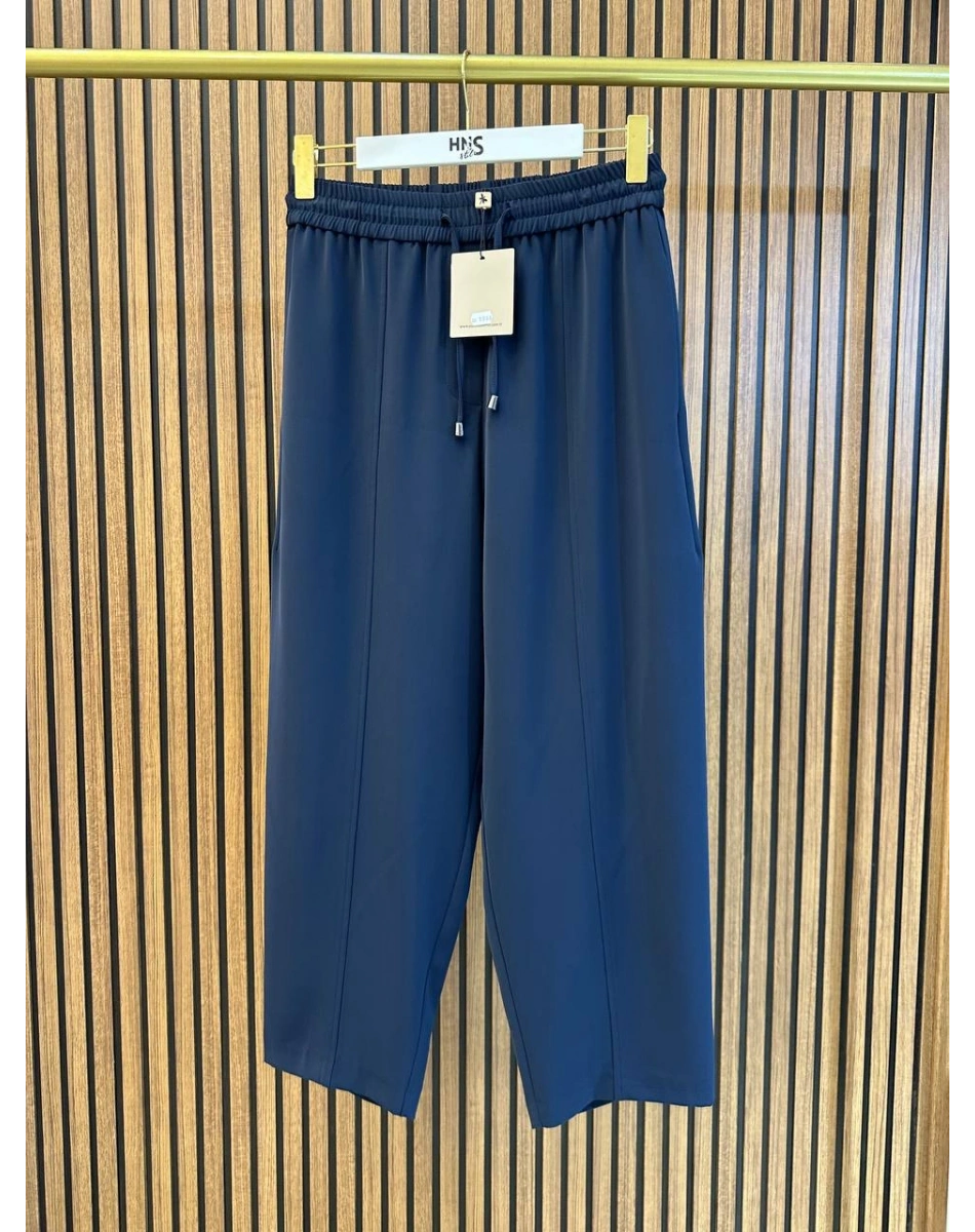 Yusuf Özdemir 26Y1558 Lacivert Akışkan Krep Kumaş Pantolon