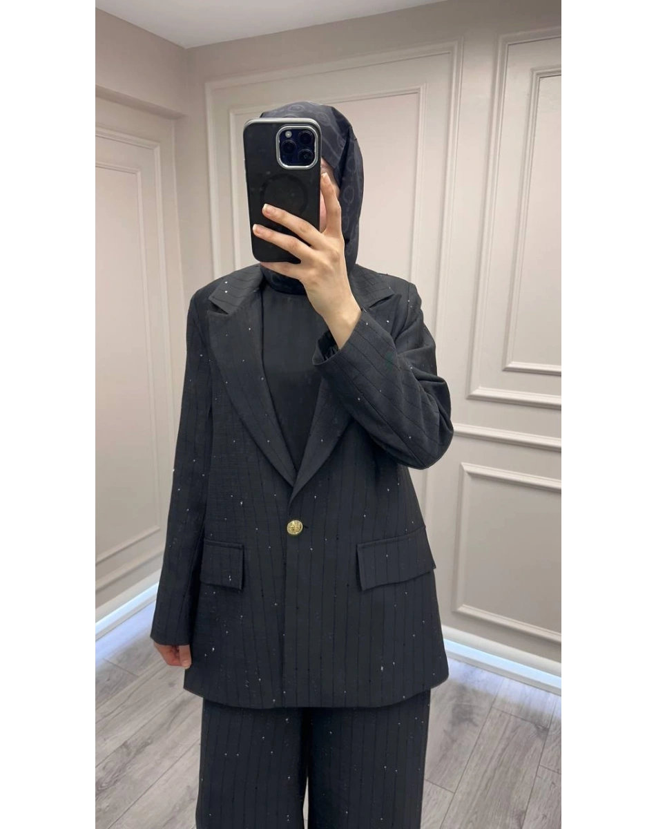 Ghisa 3621T9152 Siyah Pul Detaylı Takım