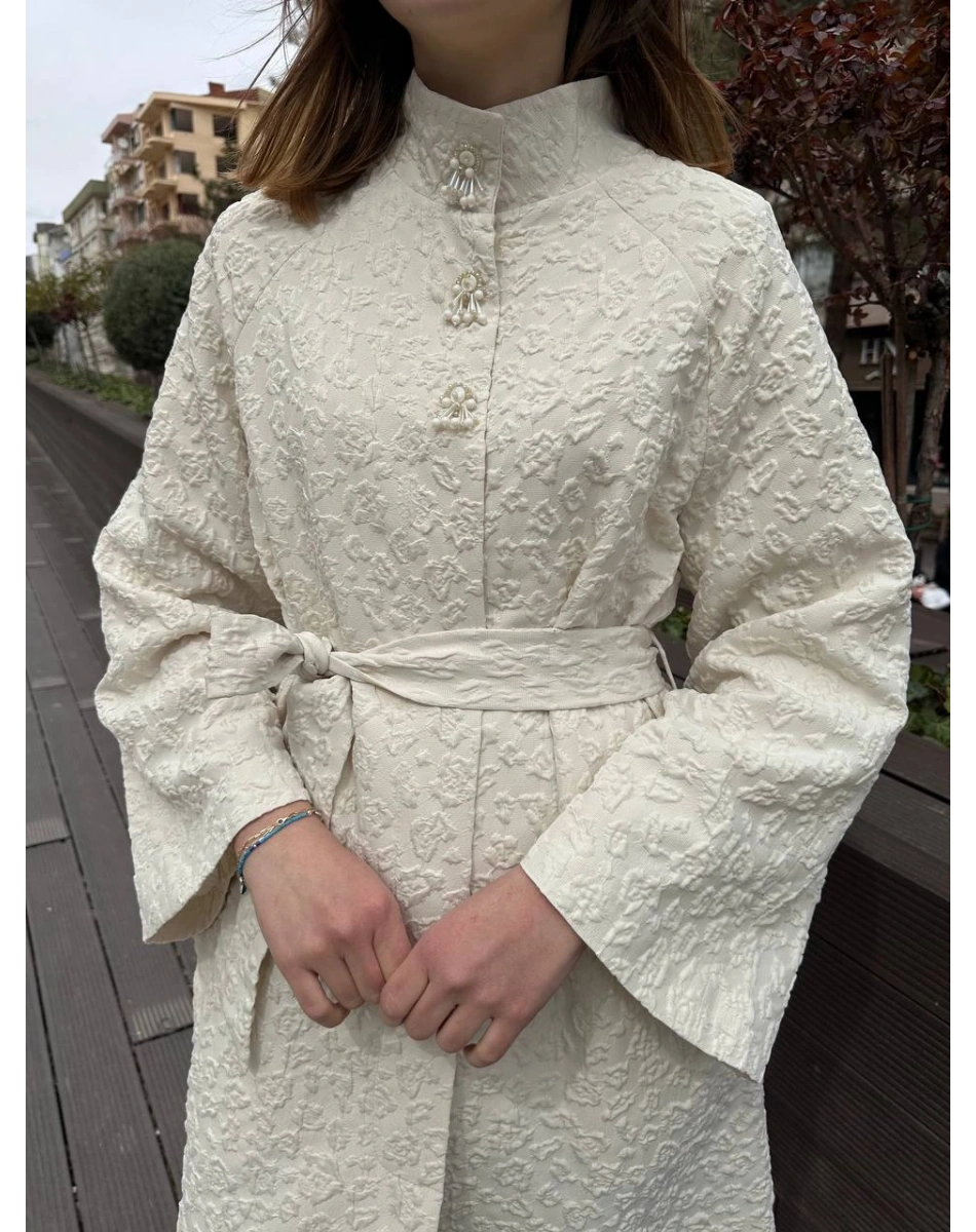 Trenç 5967 Bej Brokar Kap