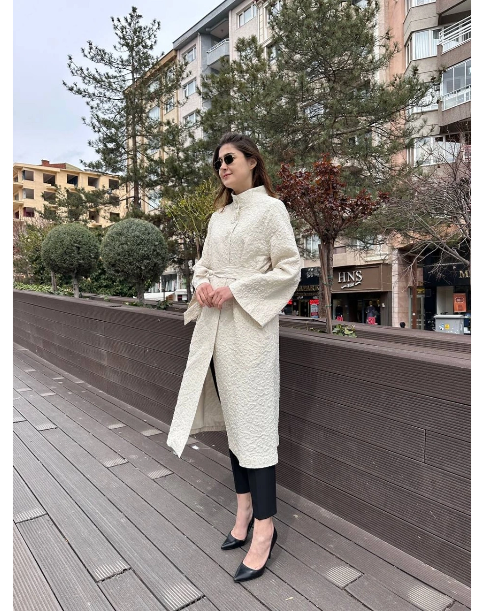 Trenç 5967 Bej Brokar Kap