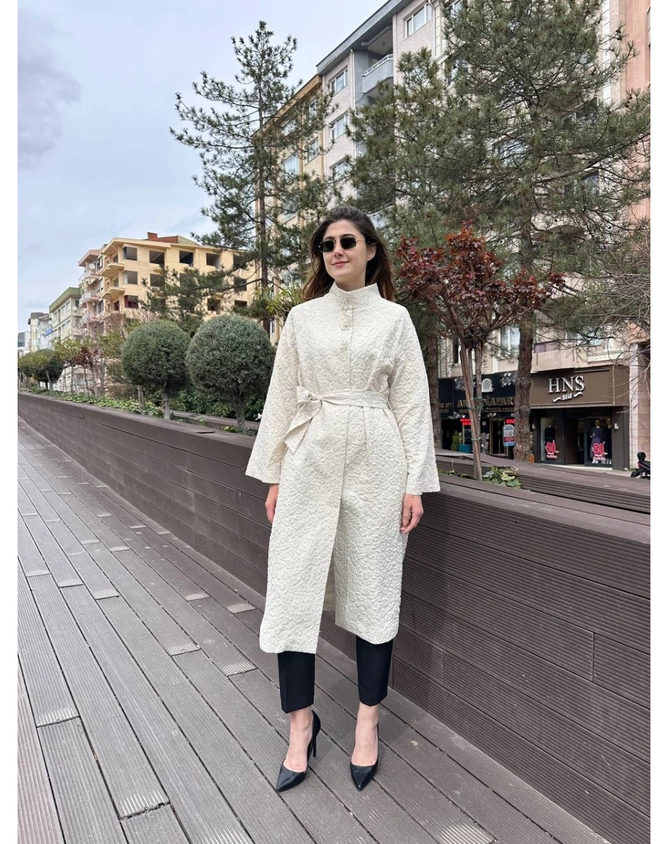 Trenç 5967 Bej Brokar Kap