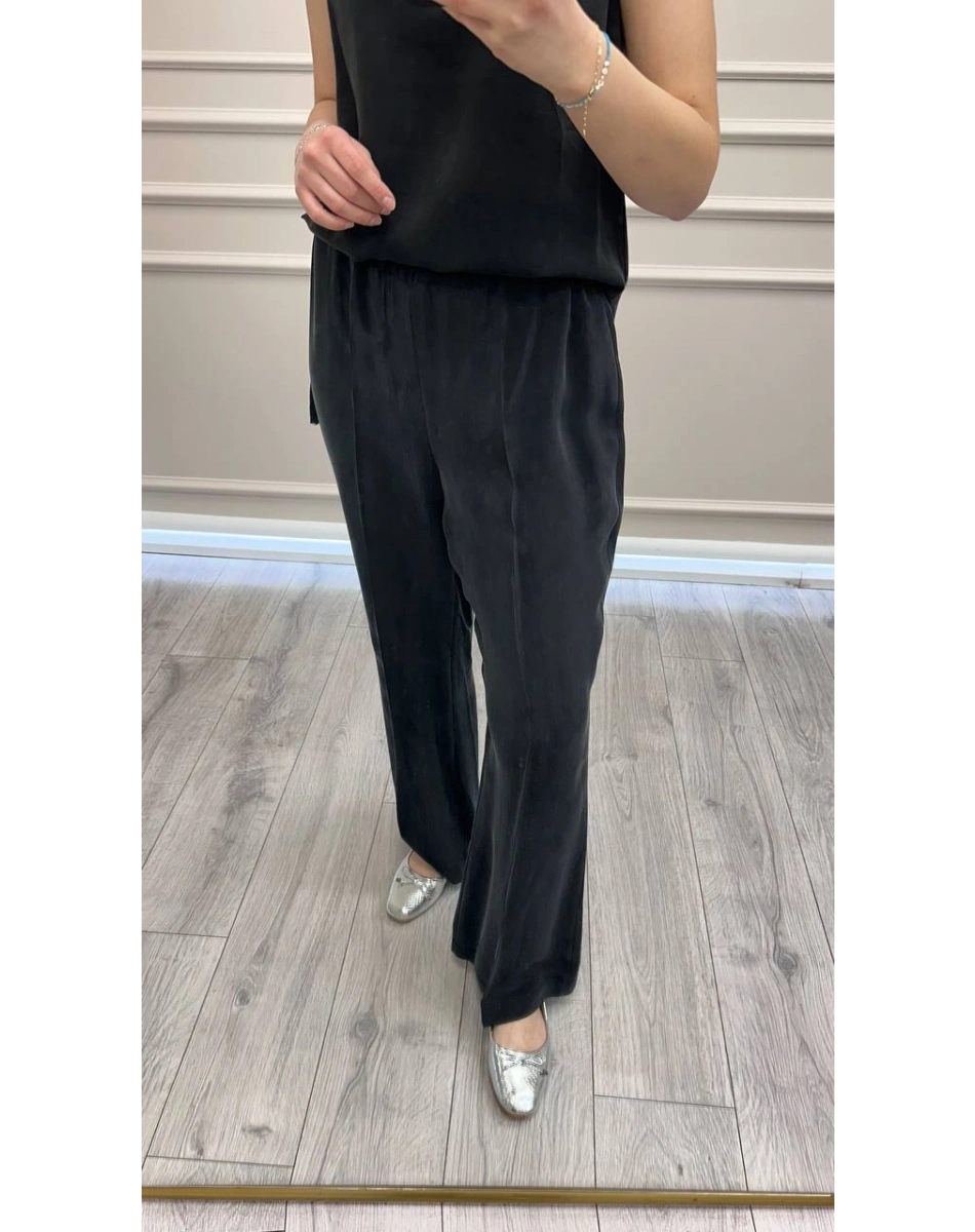 Misswhence 39115 Siyah İpek Pantolon