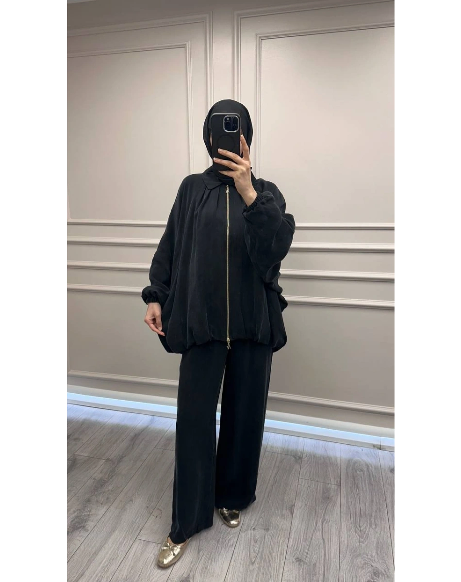 Nuss Triko 26Y1082 Siyah İkili Takım