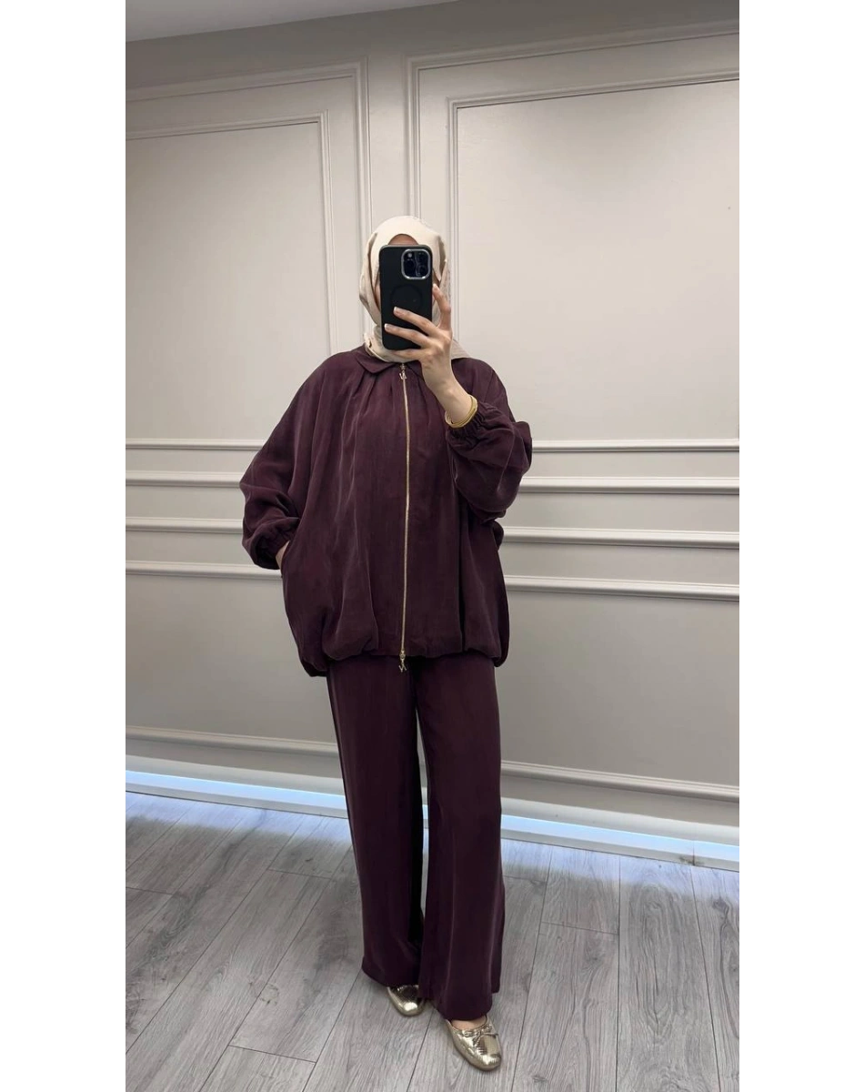 Nuss Triko 26Y1082 Mürdüm İkili Takım