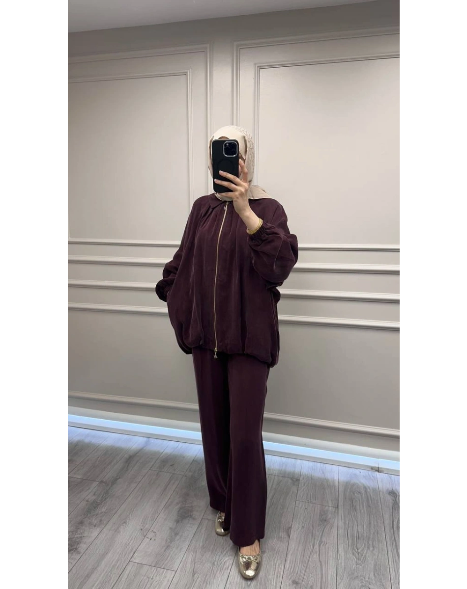 Nuss Triko 26Y1082 Mürdüm İkili Takım