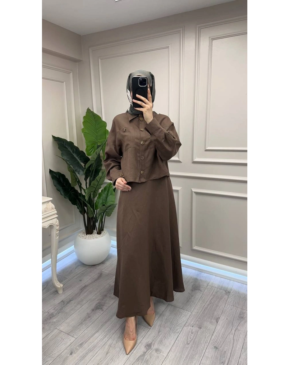 Exquise E26Y06205068 Kahverengi Seleneelle-Selenee Takım