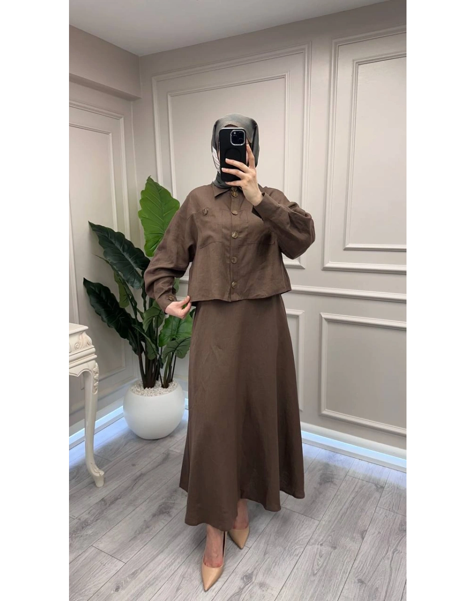 Exquise E26Y06205068 Kahverengi Seleneelle-Selenee Takım