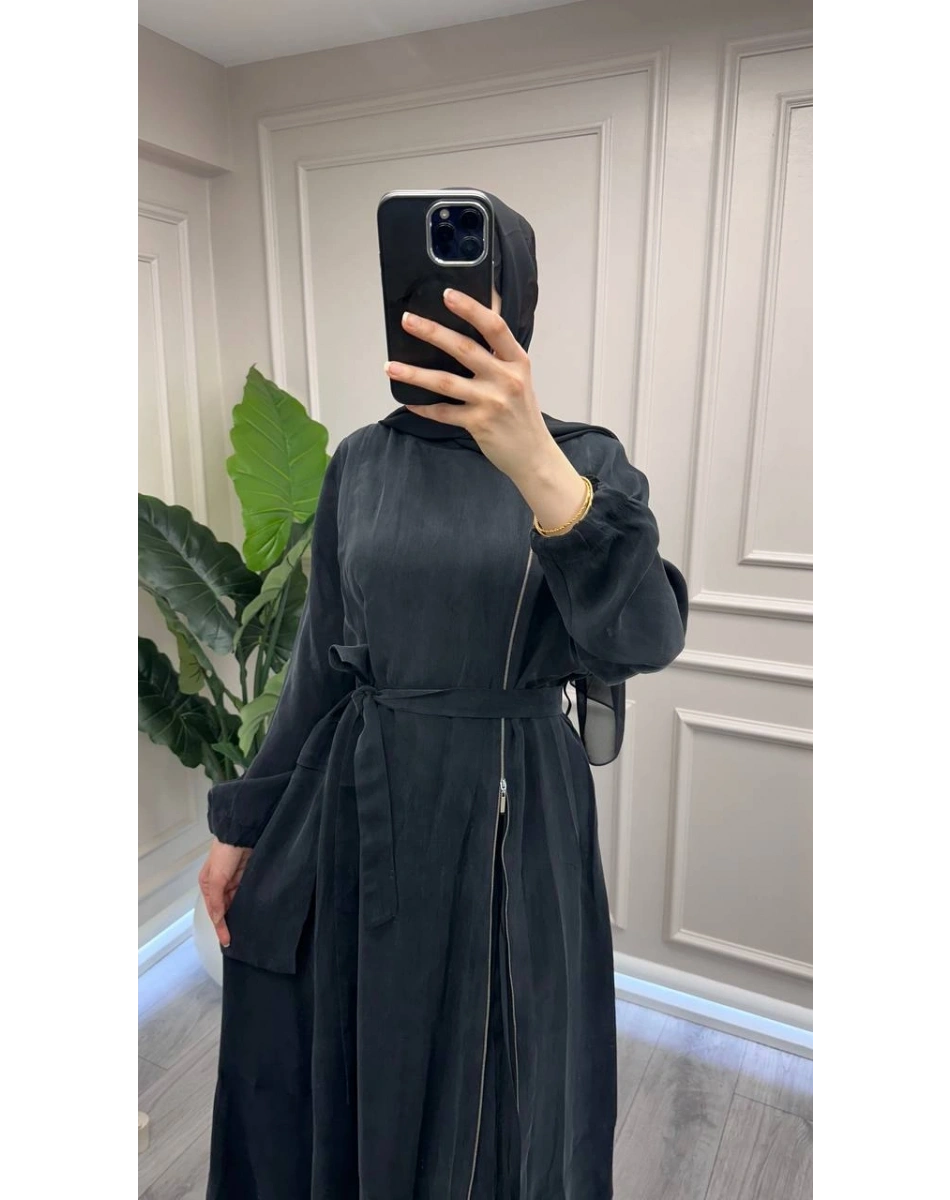 Misswhence 39809 Siyah Fermuar Detaylı Elbise