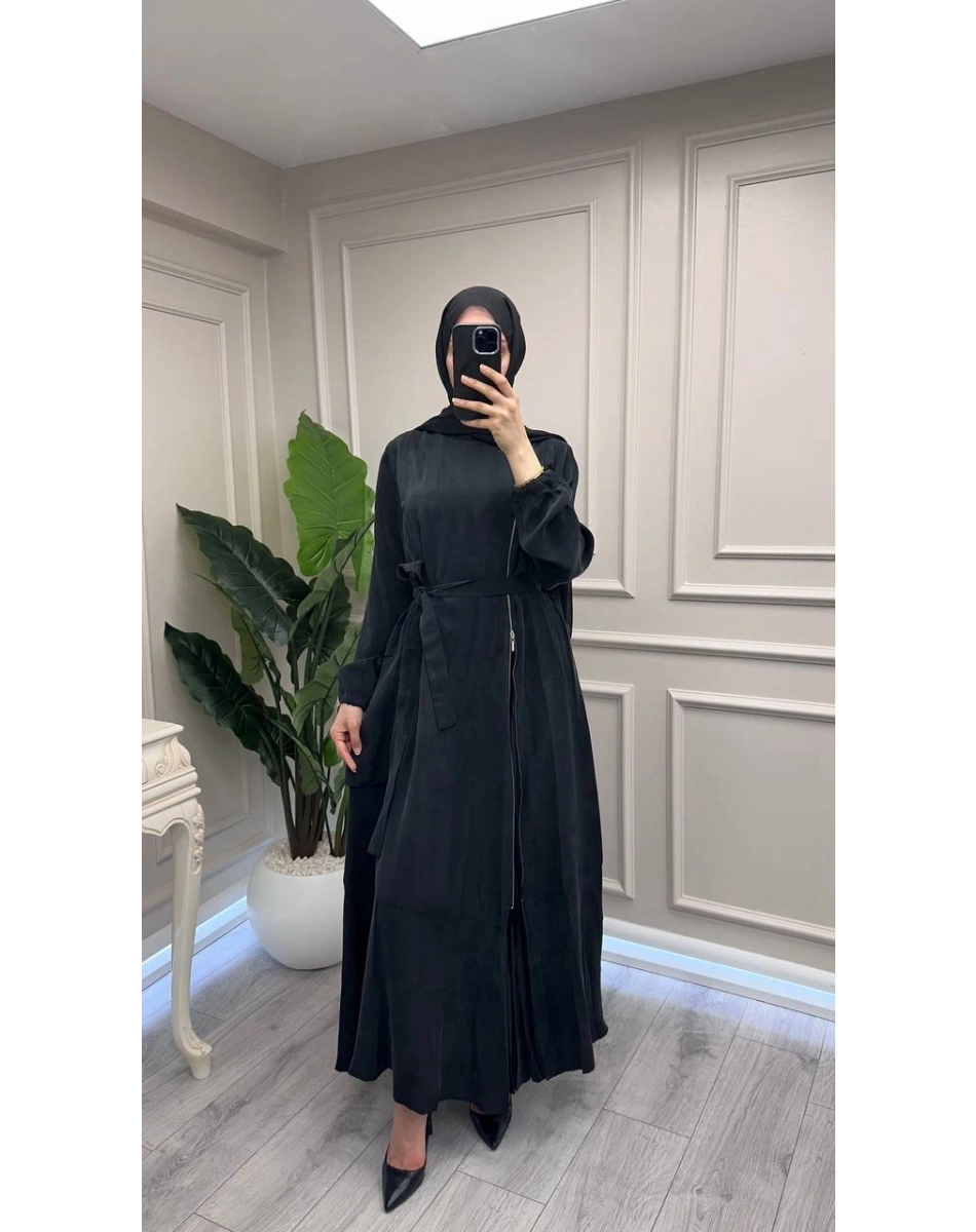 Misswhence 39809 Siyah Fermuar Detaylı Elbise