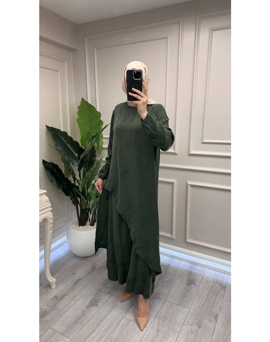 Misswhence 39003 Yeşil Tunik Takım