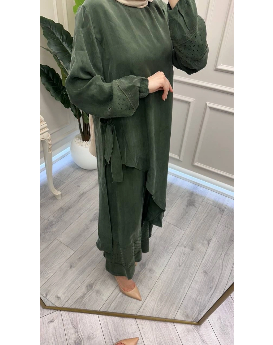 Misswhence 39003 Yeşil Tunik Takım