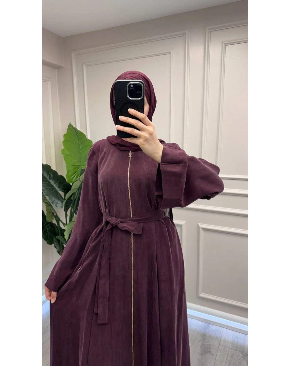 Misswhence 39506 Bordo Şal Detaylı Kap