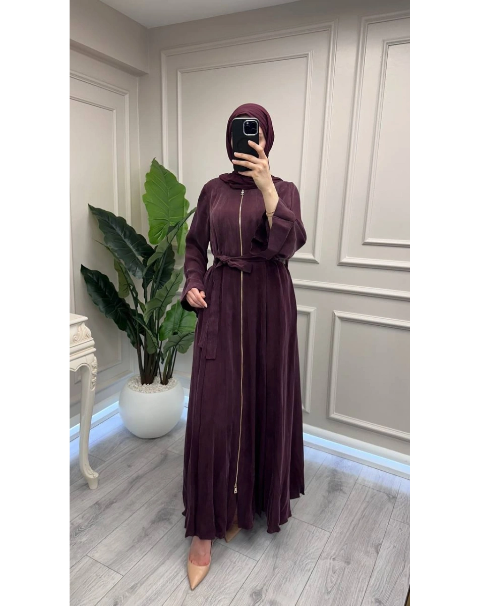 Misswhence 39506 Bordo Şal Detaylı Kap