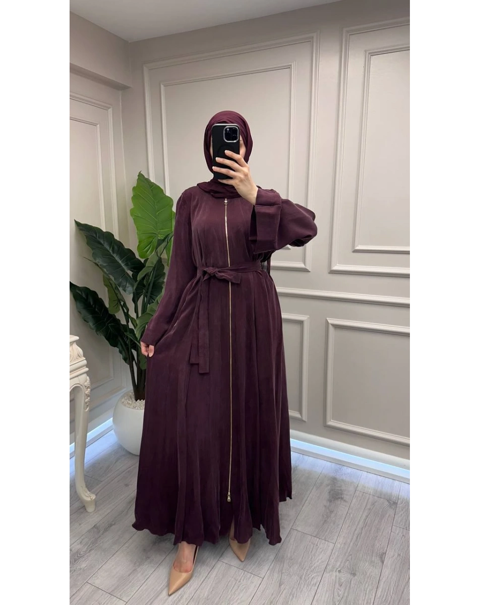 Misswhence 39506 Bordo Şal Detaylı Kap