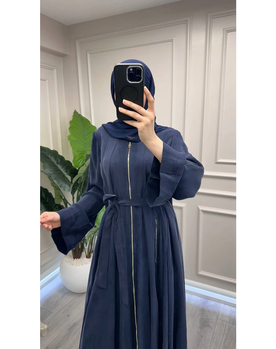 Misswhence 39506 Lacivert Şal Detaylı Kap