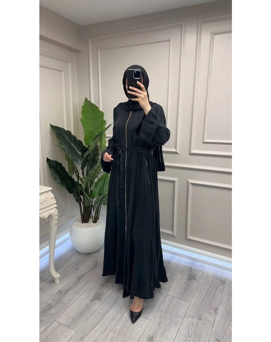 Misswhence 39506 Siyah Şal Detaylı Kap