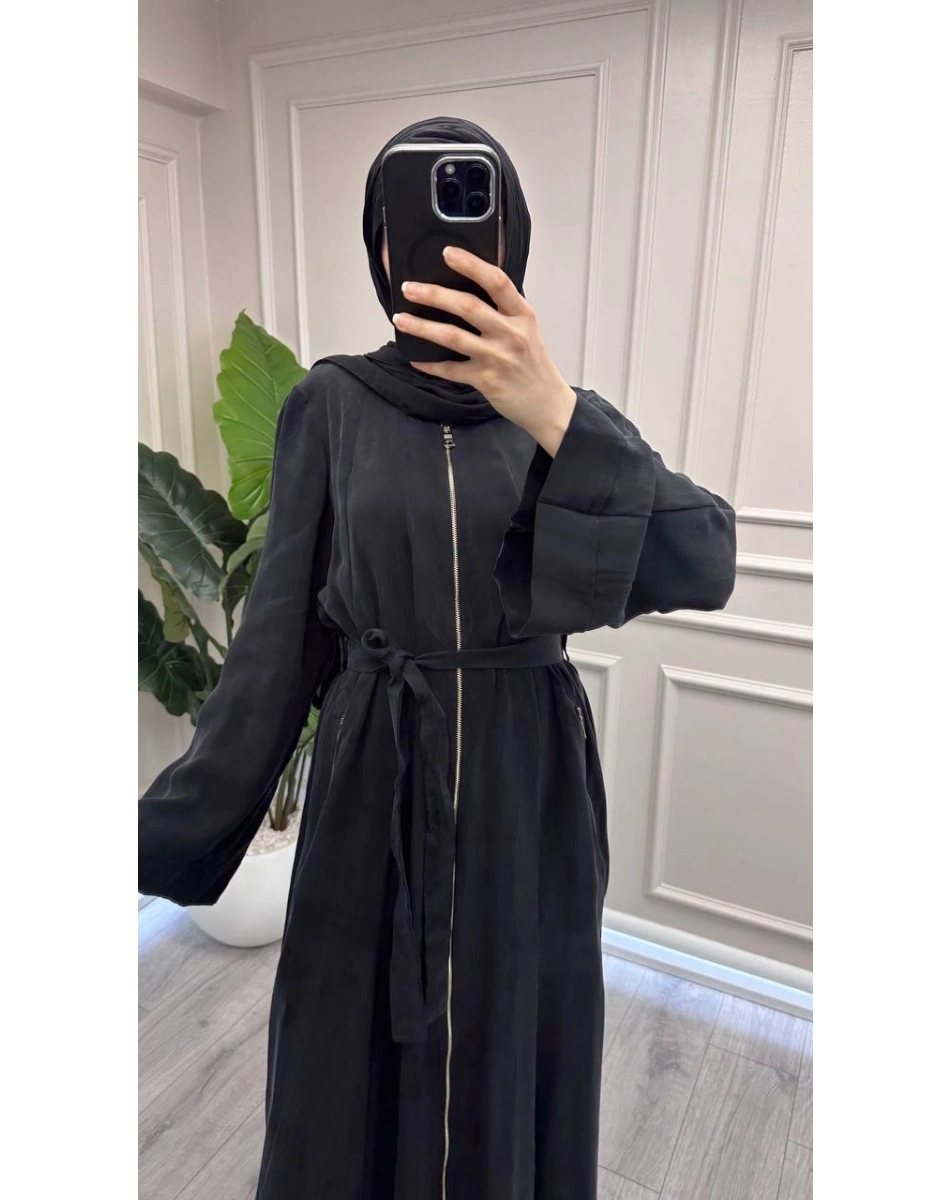 Misswhence 39506 Siyah Şal Detaylı Kap