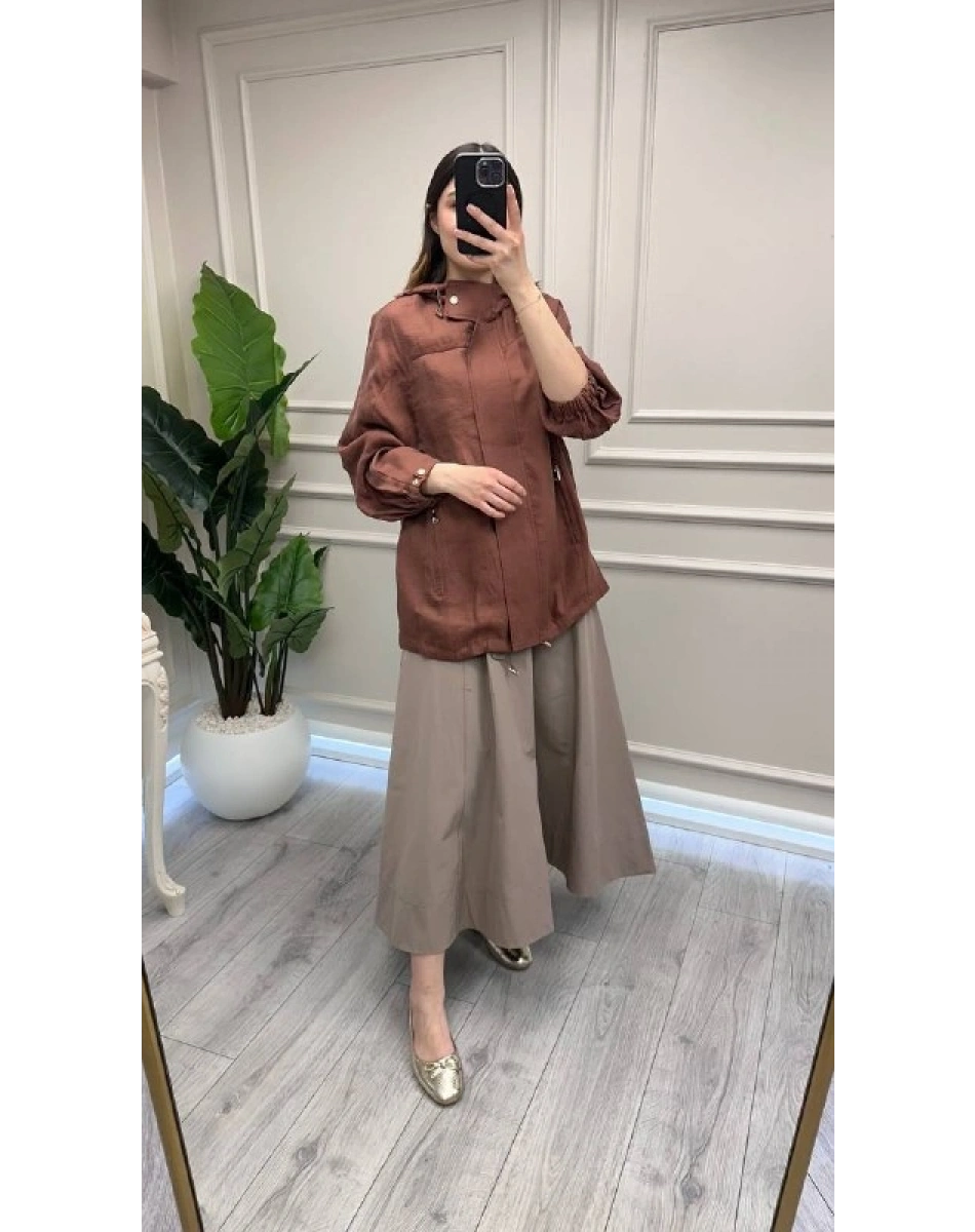 Venöve 26SSCEK0051 Kahverengi Willow Ceket