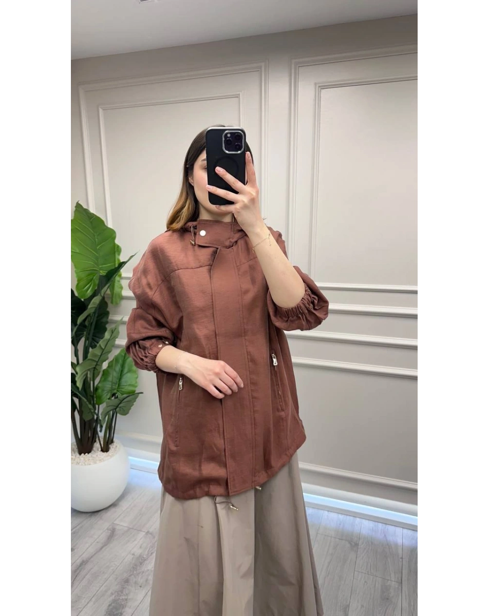 Venöve 26SSCEK0051 Kahverengi Willow Ceket