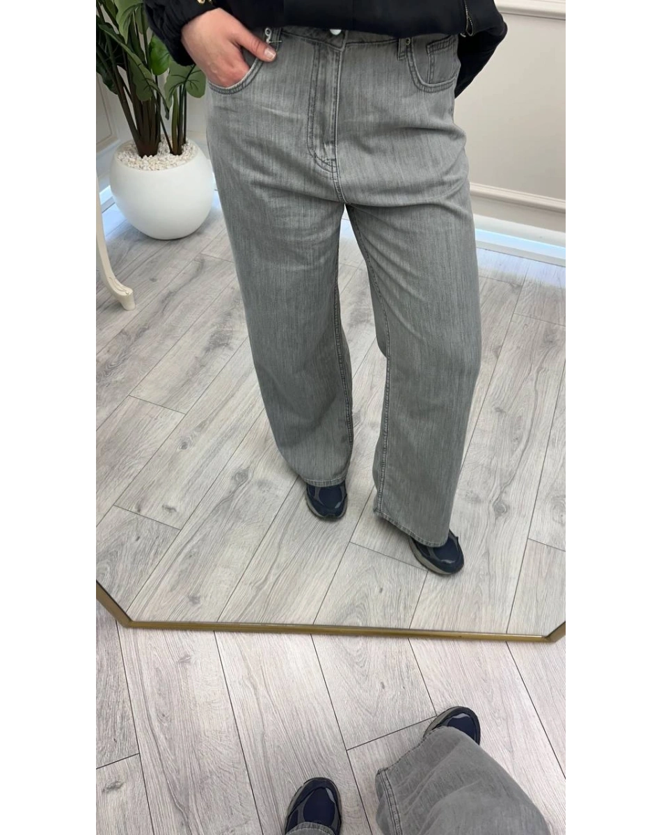 Venöve 26SSPNT0060 Gri Lottie Pantolon