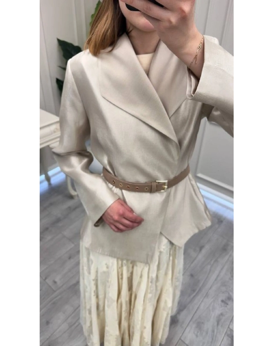 Venöve 26SSCEK0048 Bej Amelia Ceket