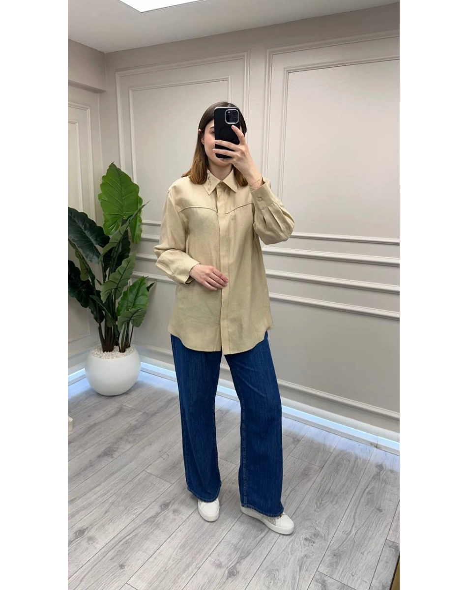 Venöve 26SSPNT0060 Lacivert Lottie Pantolon