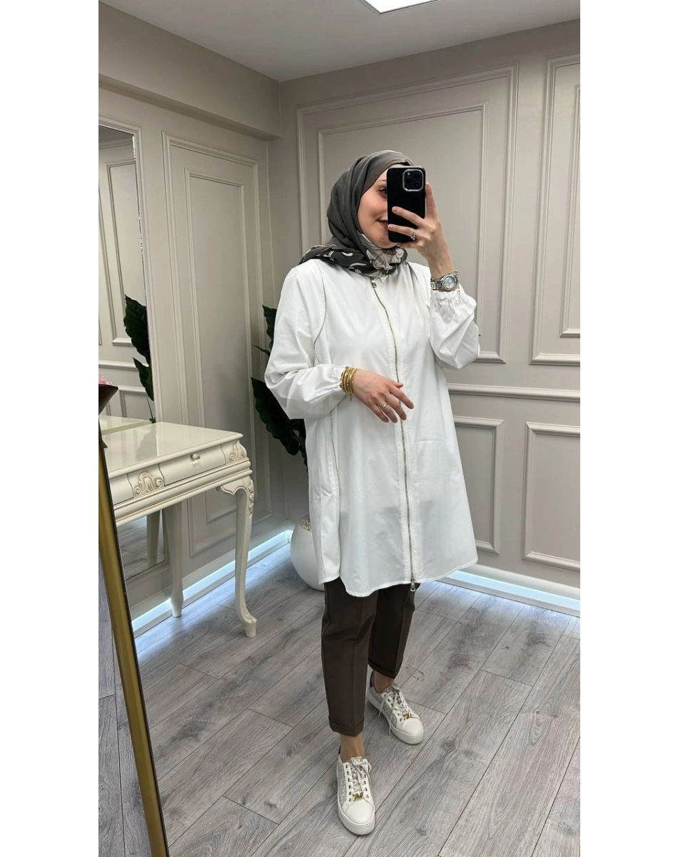 Misswhence 39302 Beyaz Poplin Gömlek