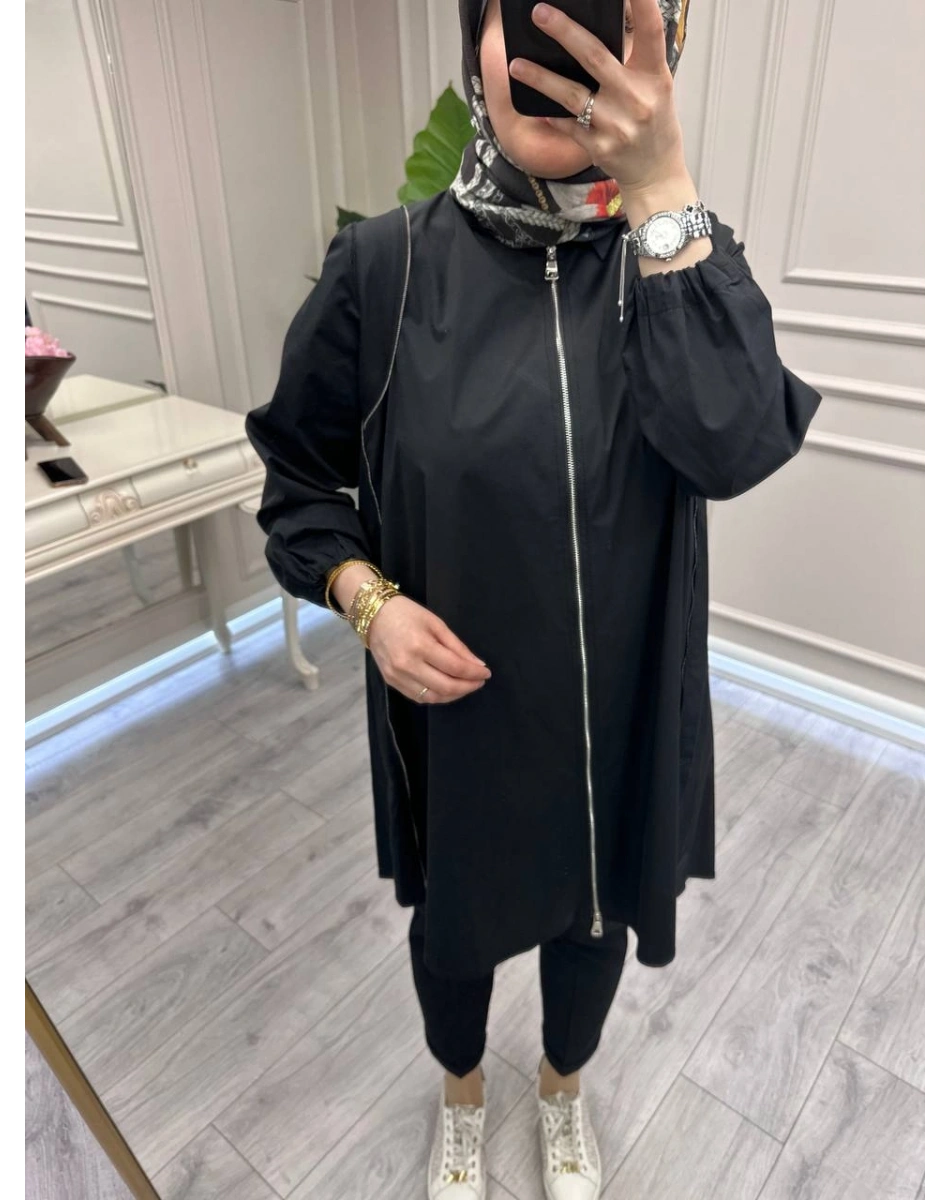 Misswhence 39302 Siyah Poplin Gömlek