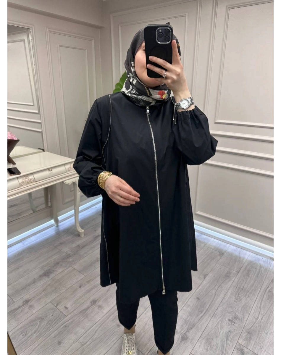 Misswhence 39302 Siyah Poplin Gömlek