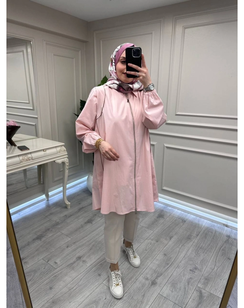 Misswhence 39302 Pembe Poplin Gömlek